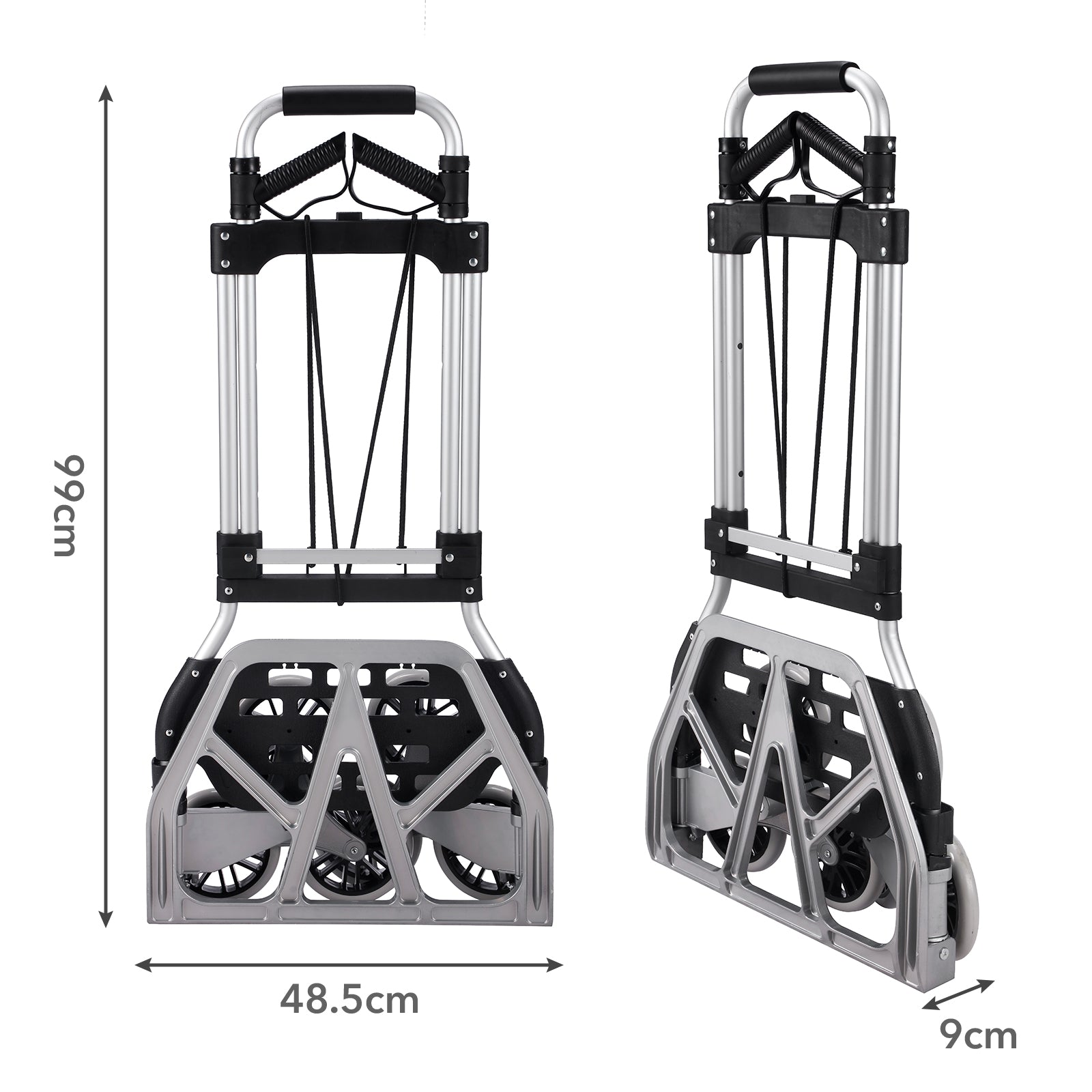 Packaway Steekwagen 120 kg - opvouwbaar - trapwielen - telescopisch handvat - aluminium
