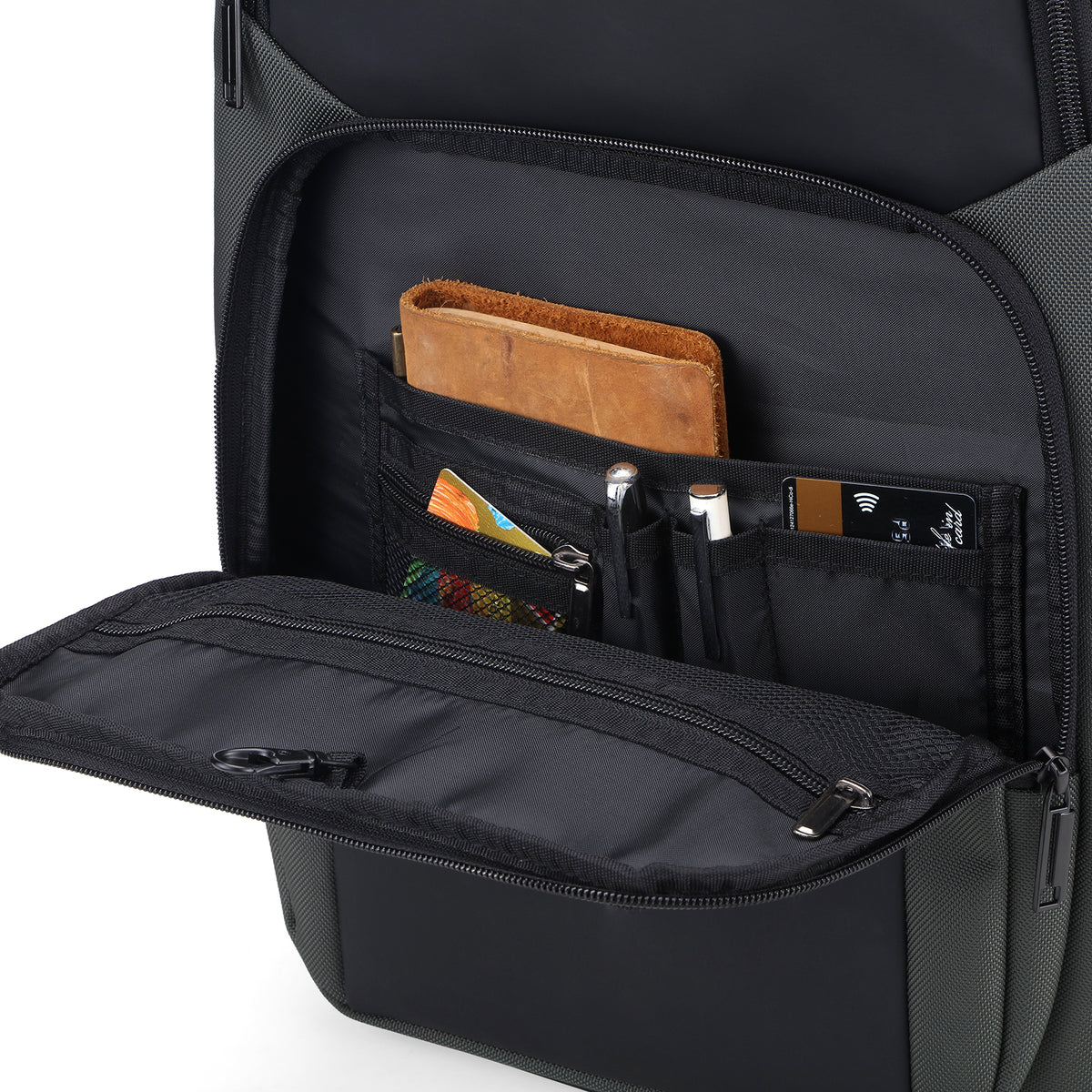 Brisby Rugzak Pro 1 – Laptoprugzak tot 15,7 inch voor Werk, School en Reizen – Waterafstotend – Met Tabletvak, Antidiefstalvak en Trolleysleeve - Groen