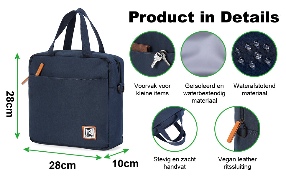 Brisby 4 Laags Geïsoleerde Koeltas - Lunchtas 7 liter - Blauw