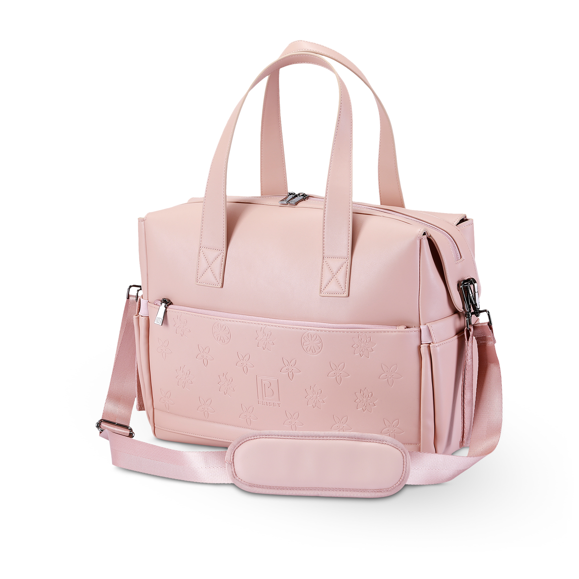 Venezia weekend bag pink - shoulder bag - travel bag - hand luggage - hard-wearing - incl. hanging hooks - PU leather
