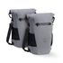 3 in 1 waterproof rolltop bicycle bag set 40-52L gray - 100% reflection - high visibility - bicycle bag - backpack - shoulder bag