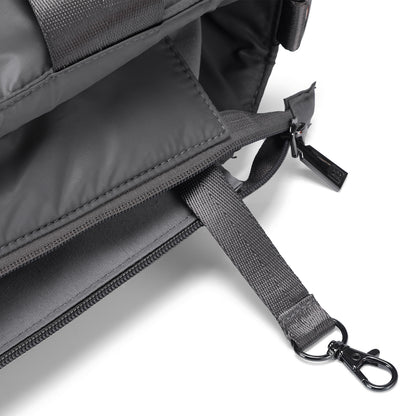 Florence diaper bag 17L grey - shoulder bag, changing bag - hard-wearing - incl. cool bag, changing mat and pram hooks - nylon