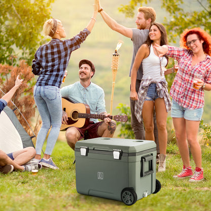 Cool box 45L green - 3 days insulation - 4 cooling elements - temperature-safe closure