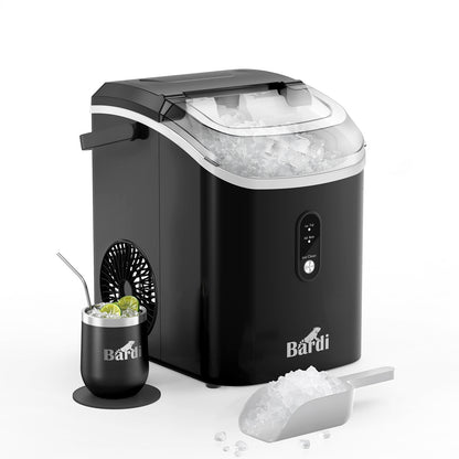 Bardi Nugget IJsblokjesmachine Rond 1,1L zwart - 15 kg/24 uur - incl. thermosbeker