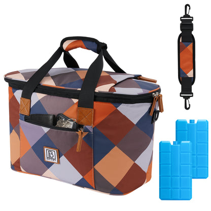 Cooler bag 21L block - Shopping bag - 4-layer insulated - 2 free cooling elements - incl. shoulder strap