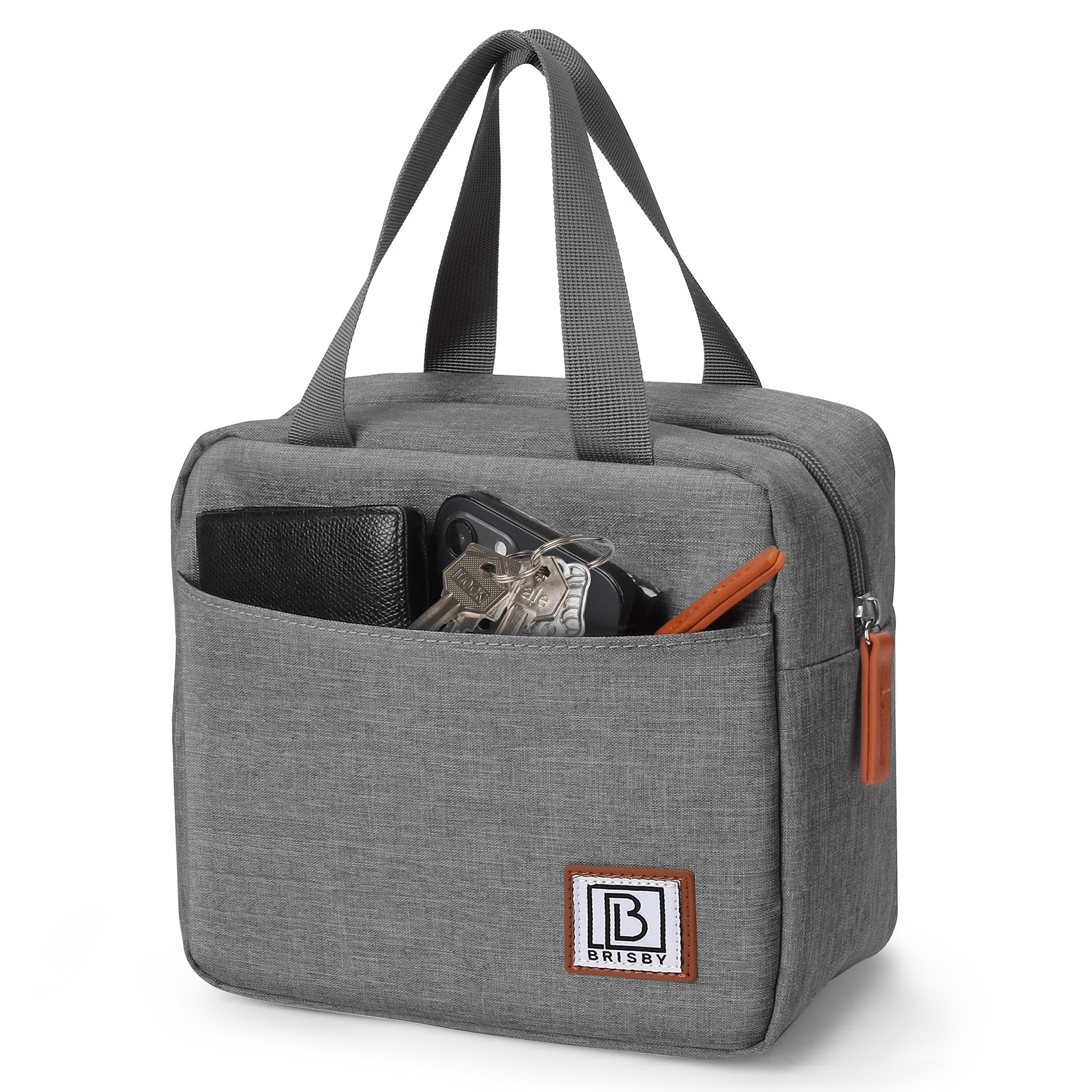 Brisby Koeltas Lunchtas 4L - Waterafstotend - Geïsoleerde Kolftas - Inclusief Koelelement - Donkergrijs