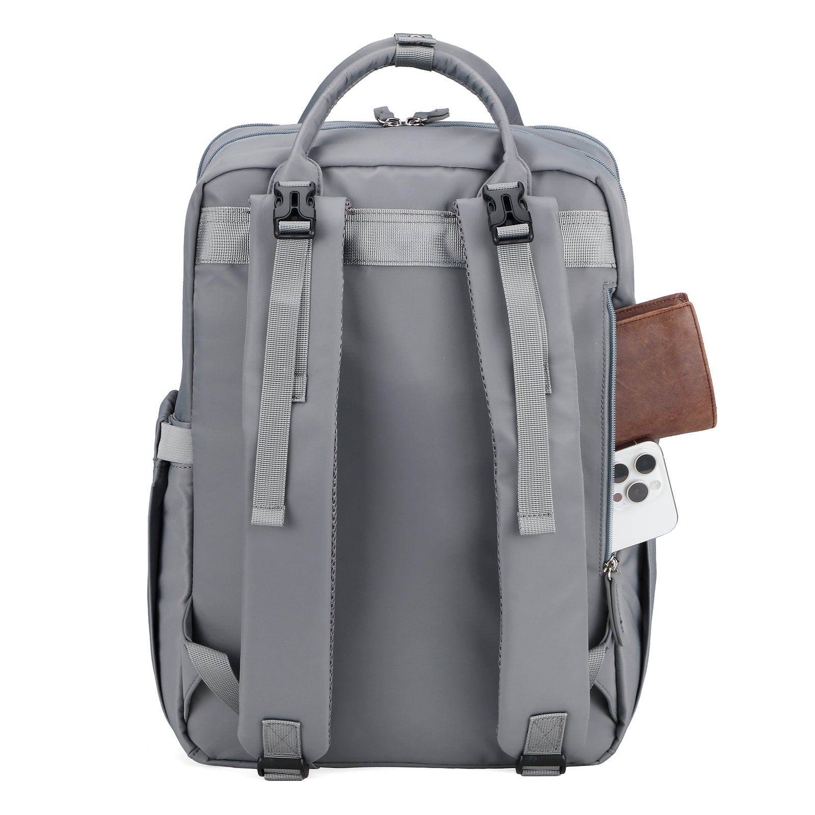 Brisby slijtvaste Luiertas – verzorgingstas – met buggymontage - Bluishgrey
