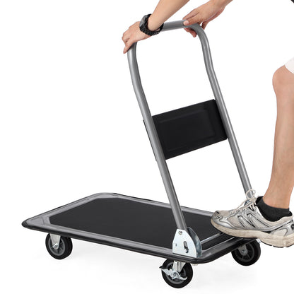 Packaway Professionele Opvouwbare Transportwagen 150 kg – Transportkar met Rem – Antislip Laadplatform – 4 Wielen