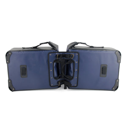Brisby Dubbele Fietstas 40–56 Liter – Waterdicht – Met Rolsluiting en Waterdichte Voorvakritsen – Voor Gewone en Elektrische Fiets – Blauw