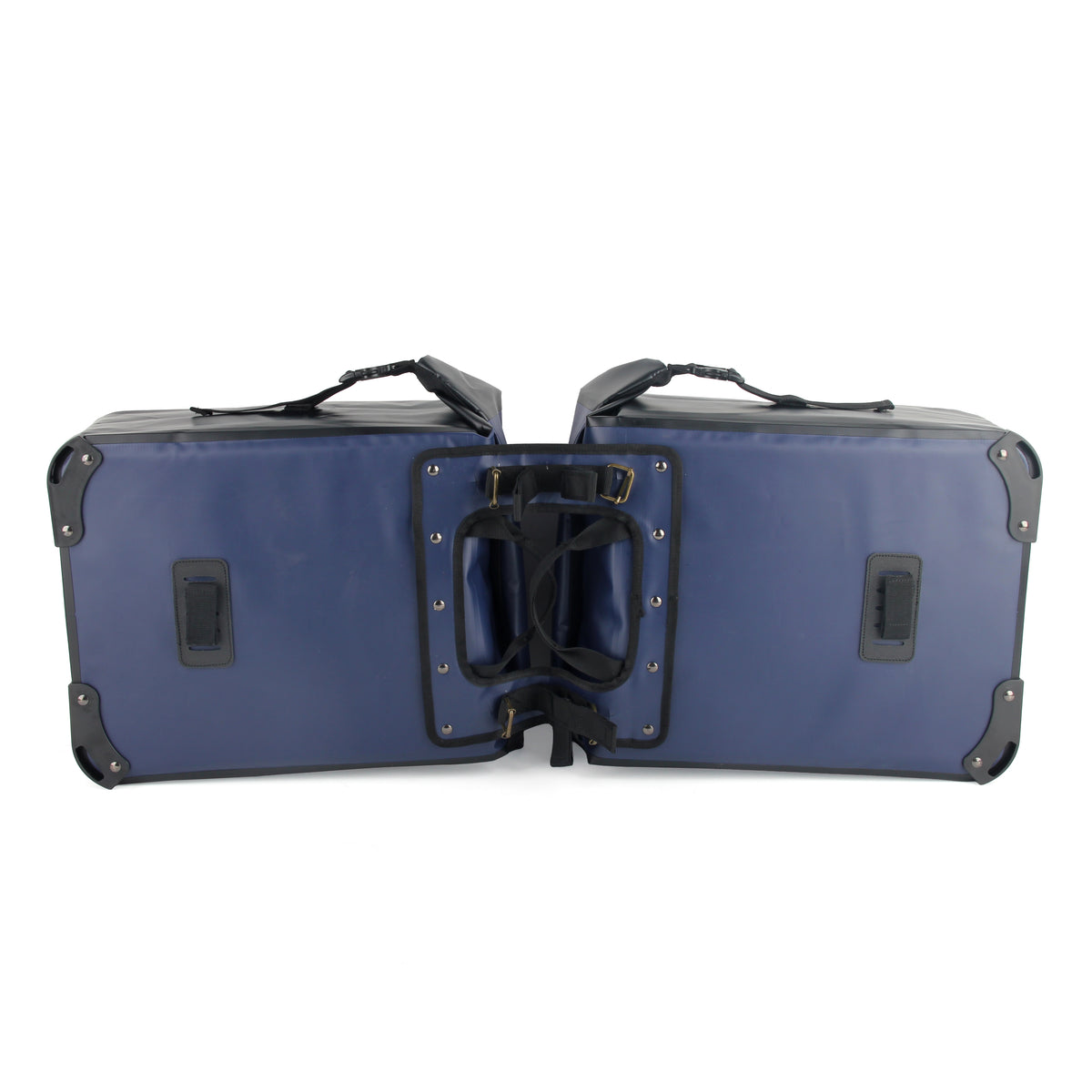 Brisby Dubbele Fietstas 40–56 Liter – Waterdicht – Met Rolsluiting en Waterdichte Voorvakritsen – Voor Gewone en Elektrische Fiets – Blauw