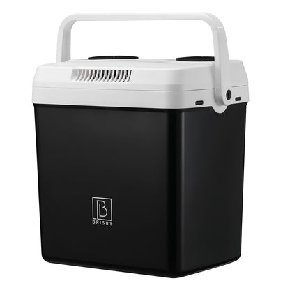 Electric cool box 25L black - AC/DC 12V, 220/230V - incl. divider - lockable lid