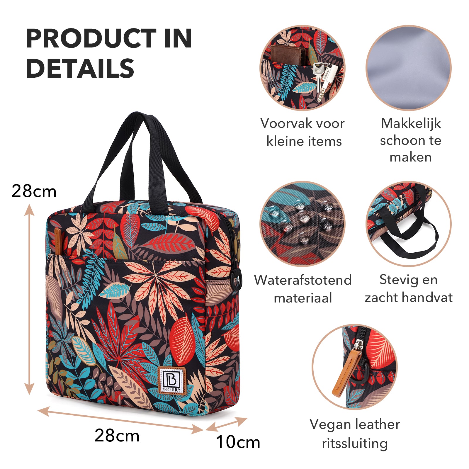 Brisby Koeltas Lunchtas 7L - Inclusief 2 Koelelementen & Schouderband - Jungle