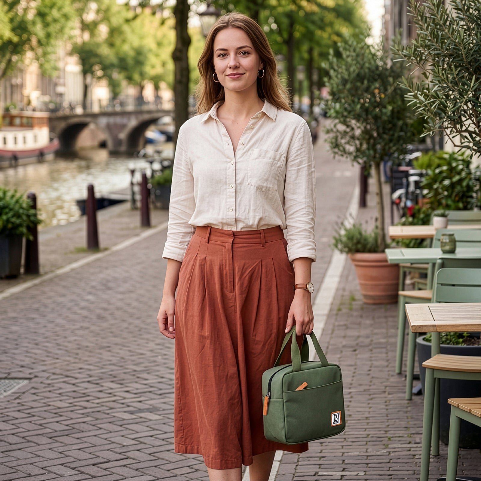 Brisby Koeltas Lunchtas 4L - Waterafstotend - Geïsoleerde Kolftas - Inclusief Koelelement - Groen