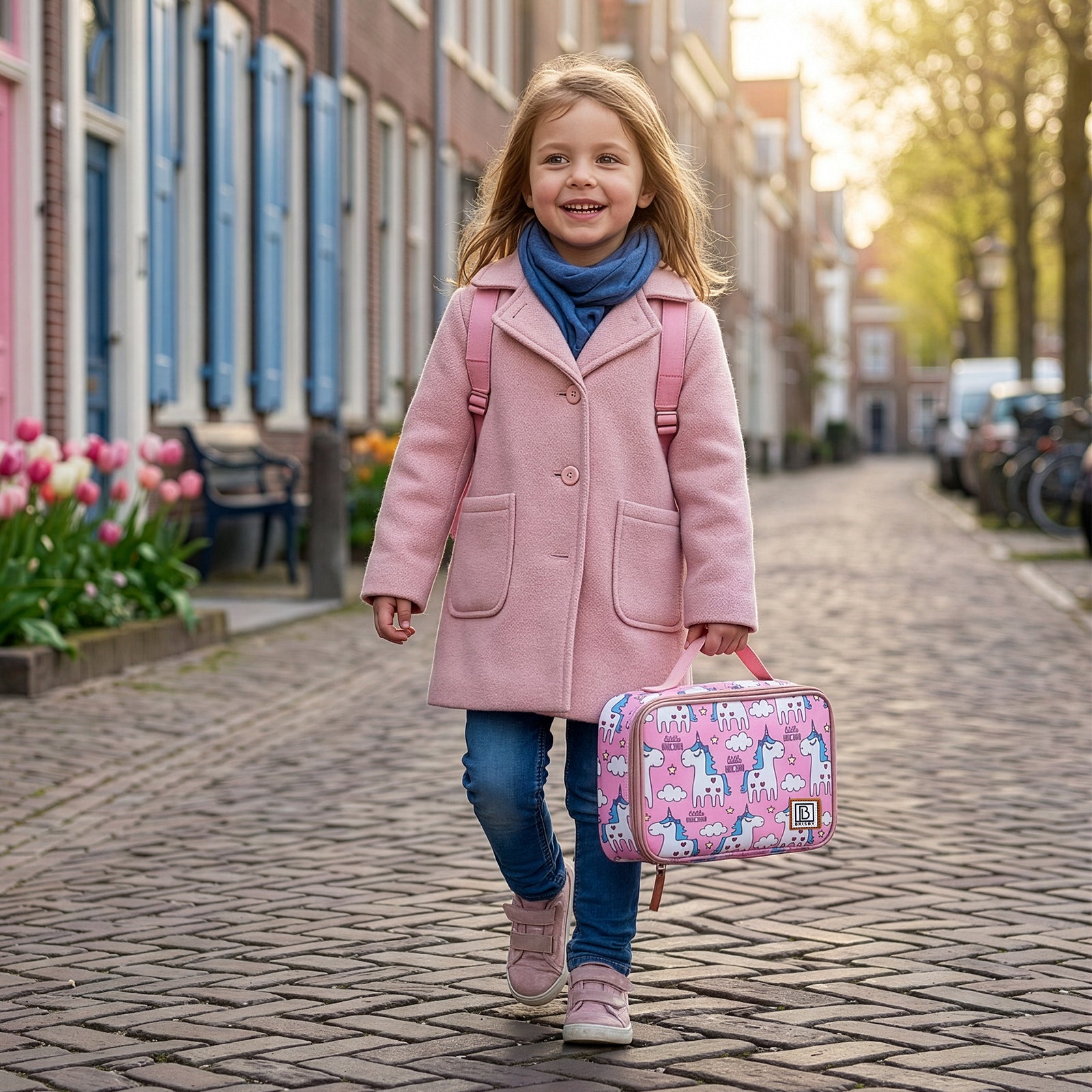 Brisby Koeltas & Lunchtas 2,5 Liter voor Kinderen - Inclusief Koelelement & Naamkaartje - Eenhoorn - Unicorn