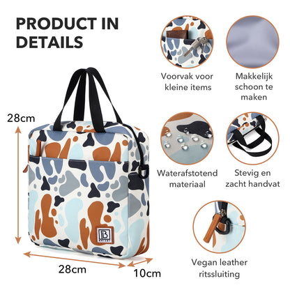 Brisby Koeltas Lunchtas 7L - Inclusief 2 Koelelementen & Schouderband - Palette