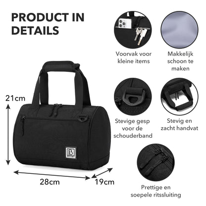 Brisby Koeltas Lunchtas 10L - 4-Laagse Isolatie - Inclusief 2 Koelelementen & Schouderband - Zwart