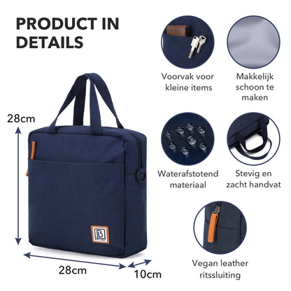 Brisby Koeltas Lunchtas 7L - Inclusief 2 Koelelementen & Schouderband - Blauw