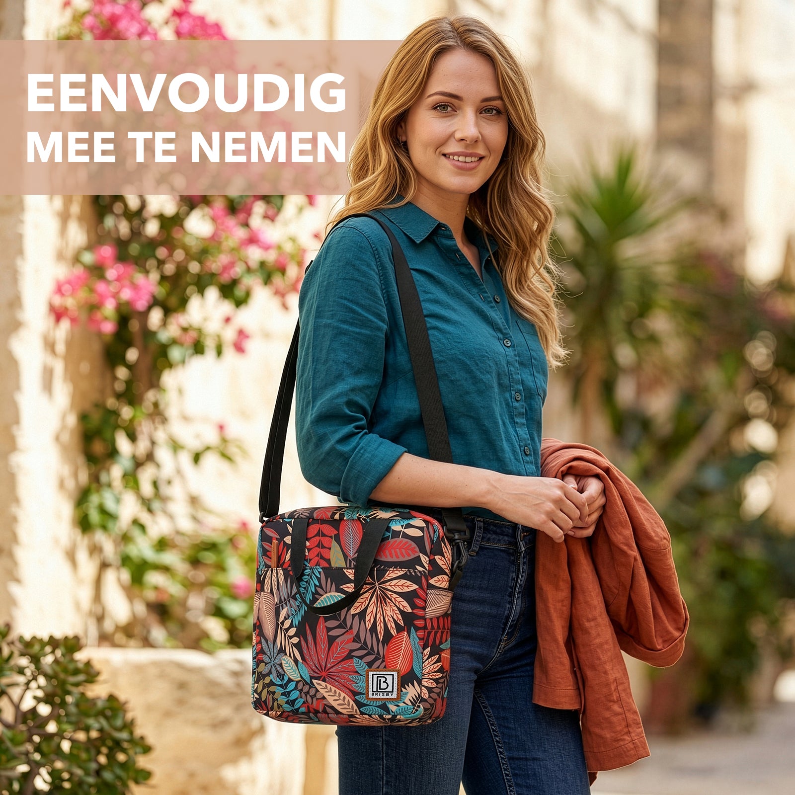 Brisby Koeltas Lunchtas 7L - Inclusief 2 Koelelementen & Schouderband - Jungle