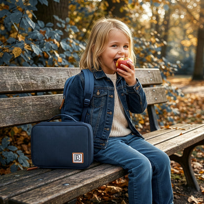 Brisby Koeltas & Lunchtas 2,5 Liter voor Kinderen - Inclusief Koelelement & Naamkaartje - Blauw