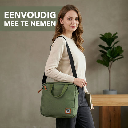 Brisby Koeltas Lunchtas 7L - Inclusief 2 Koelelementen & Schouderband - Groen