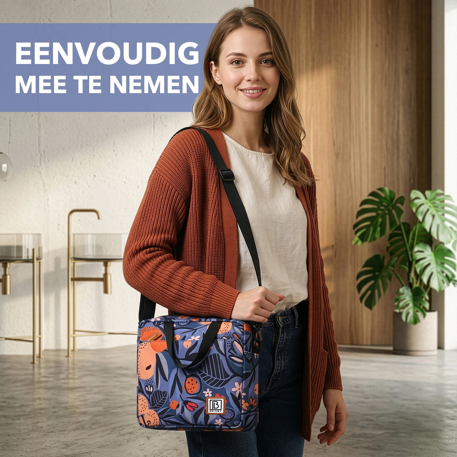 Brisby Koeltas Lunchtas 7L - Inclusief 2 Koelelementen & Schouderband - Valencia