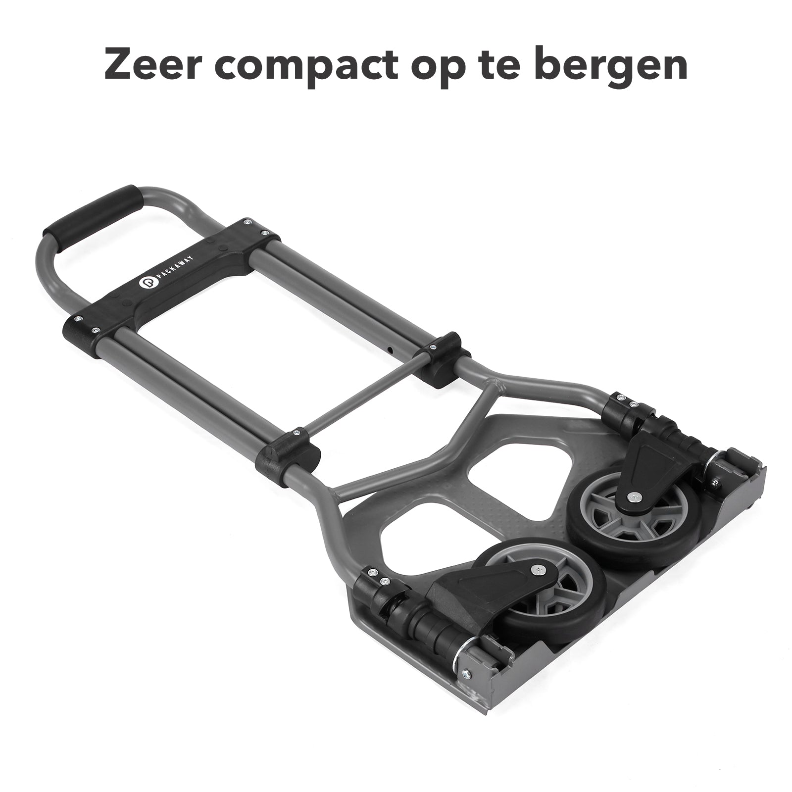 Packaway Steekwagen 75kg zwart - opvouwbaar
