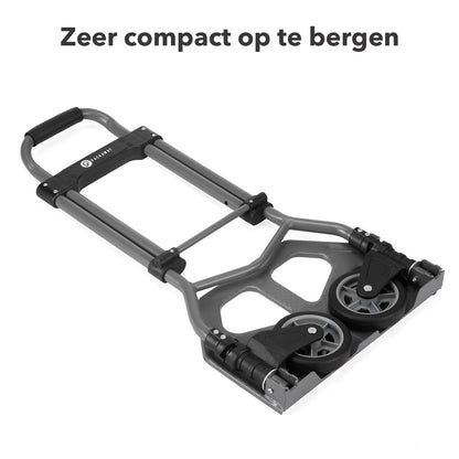 Packaway Steekwagen 75kg zwart - opvouwbaar