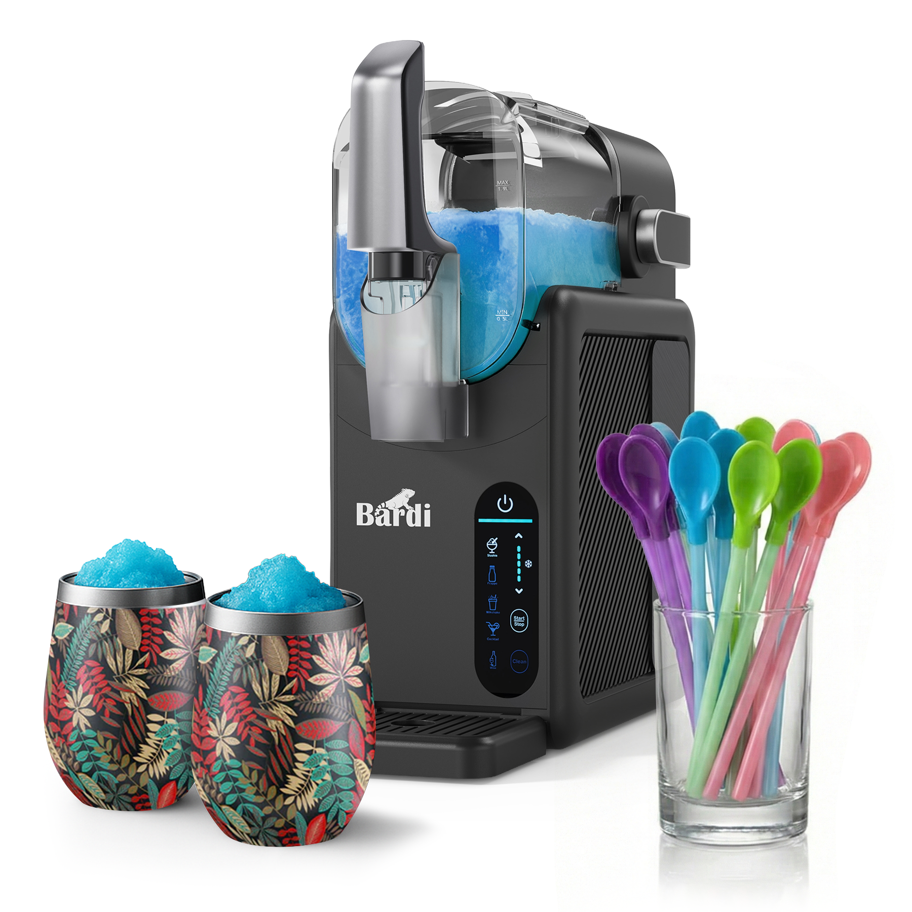 Bardi Slushmachine grijs met set cups Jungle