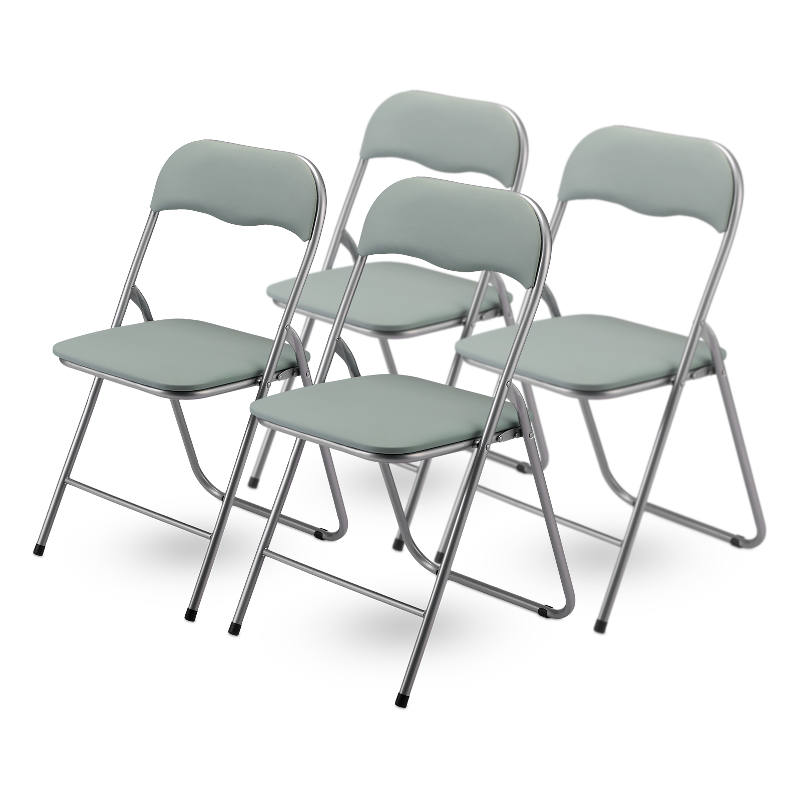 Bardi 4-delige Klapstoelen set PVC groen - 100 kg draagvermogen