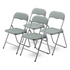 Bardi 4-delige Klapstoelen set PVC groen - 100 kg draagvermogen