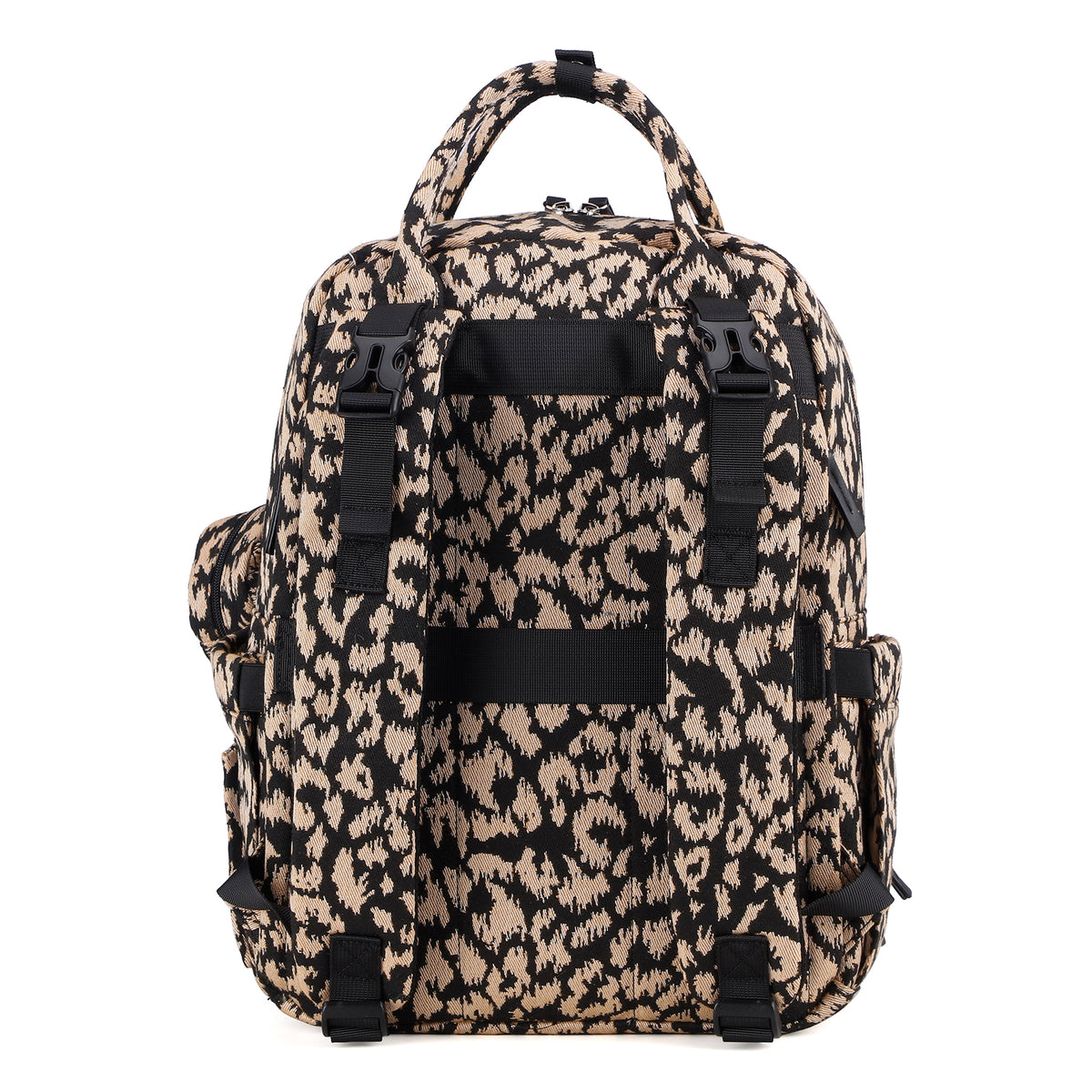 Brisby Premium Luiertas – Uitgebreide en Functionele Verzorgingstas – met buggymontage – Anti Diefstal Vakken - Reistrolley Sleeve - Inclusief verschoonmatje t.w.v.15,99 euro en speenhouder - Levenslange Garantie - Leo