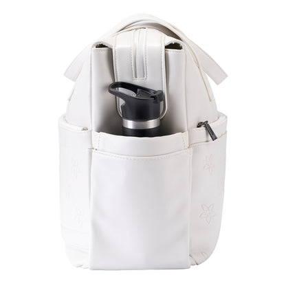 Venezia weekend bag white - shoulder bag - travel bag - hand luggage - hard-wearing - incl. hanging hooks - PU leather
