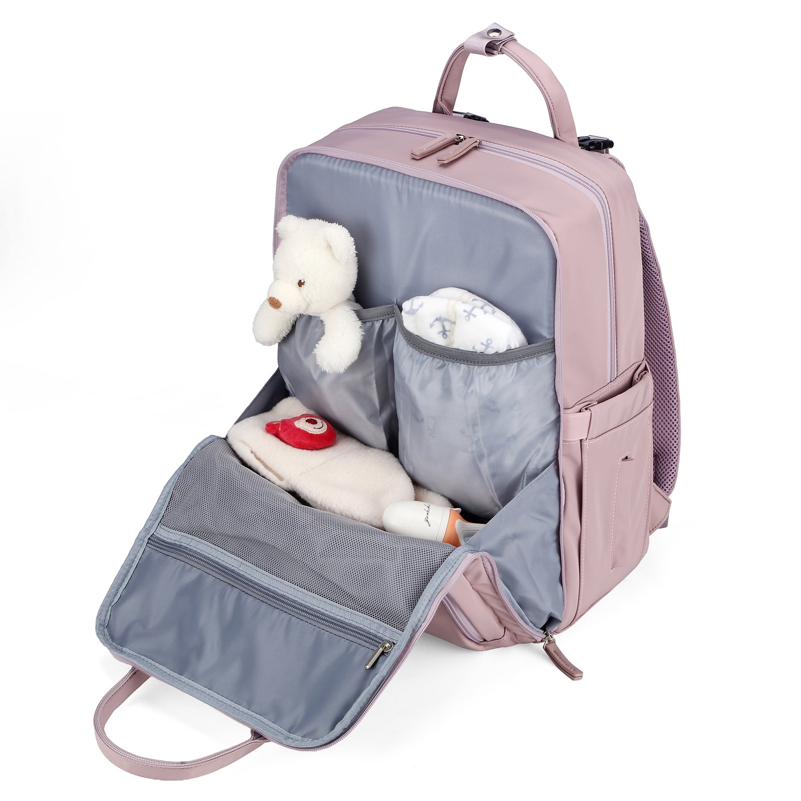 Brisby slijtvaste Luiertas – verzorgingstas – met buggymontage - Calm Lila