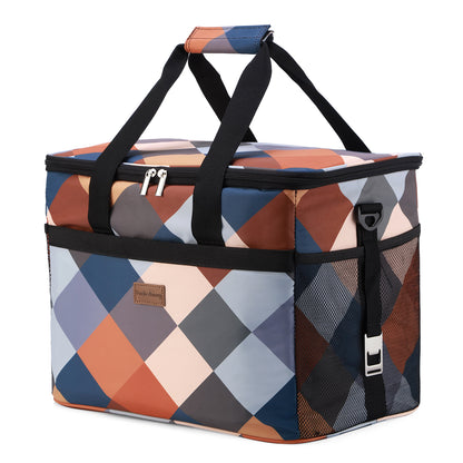 Cooler bag 30L block - lunch bag - foldable - 4-layer insulated - incl. 4 free cooling elements and carrying strap