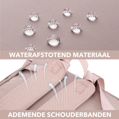 Brisby slijtvaste Luiertas – verzorgingstas – met buggymontage - Muted Rose