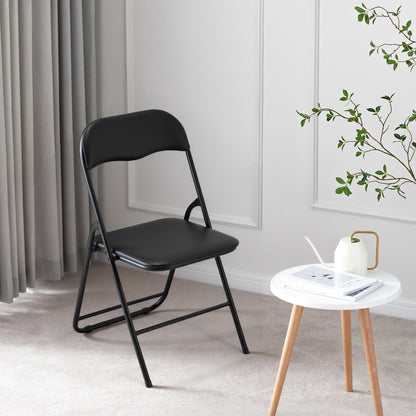 Bardi 2-delige Klapstoelen set PVC zwart - 100 kg draagvermogen