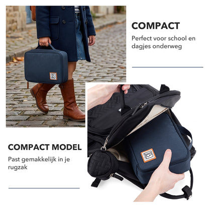 Brisby Koeltas & Lunchtas 2,5 Liter voor Kinderen - Inclusief Koelelement & Naamkaartje - Blauw