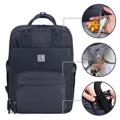 Brisby slijtvaste Luiertas – verzorgingstas – met buggymontage - Urban Blue