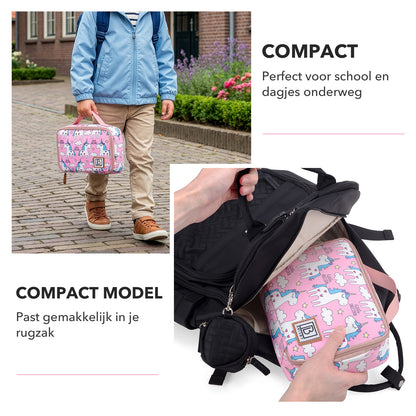 Brisby Koeltas & Lunchtas 2,5 Liter voor Kinderen - Inclusief Koelelement & Naamkaartje - Eenhoorn - Unicorn