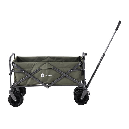 Bolderkar XL groen -  tot 80 kg - heavy duty - 90L - opvouwbaar - wasbaar polyester - 98x45 cm