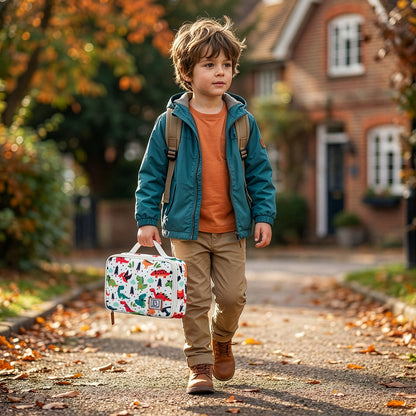 Brisby Koeltas & Lunchtas 2,5 Liter voor Kinderen - Inclusief Koelelement & Naamkaartje - Dino