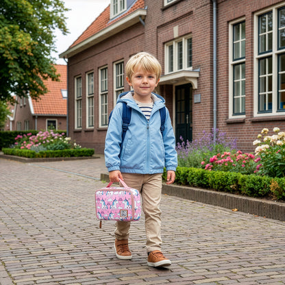 Brisby Koeltas & Lunchtas 2,5 Liter voor Kinderen - Inclusief Koelelement & Naamkaartje - Eenhoorn - Unicorn