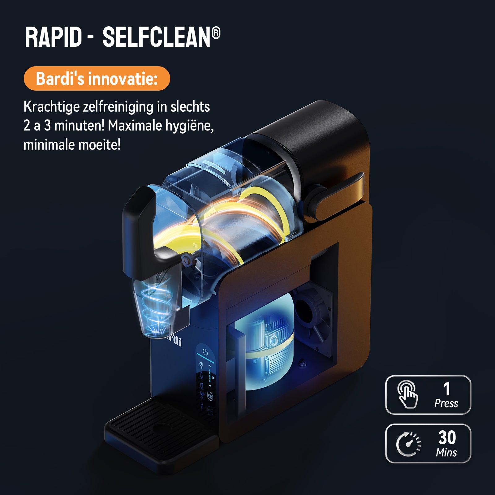 Bardi Slush Hero Slushpuppy machine 2,6L - ArcticCool compressor - fluisterstil 40 dB