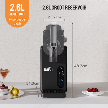 Bardi Slushmachine grijs met set cups Bloemetjes