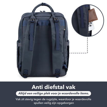 Brisby slijtvaste Luiertas – verzorgingstas – met buggymontage - Urban Blue