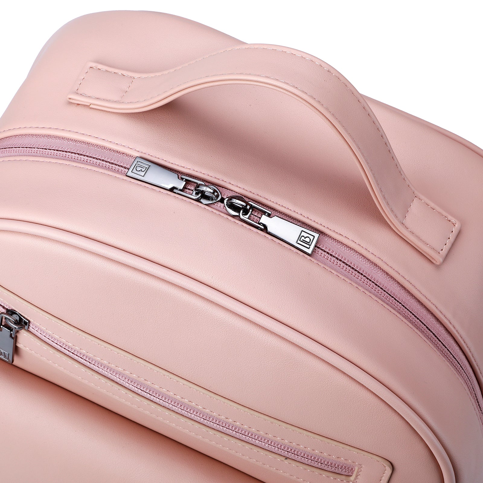 Venezia diaper bag and backpack pink - nursing bag - hard-wearing - incl. buggy/pram hooks, changing mat and cool bag - PU leather