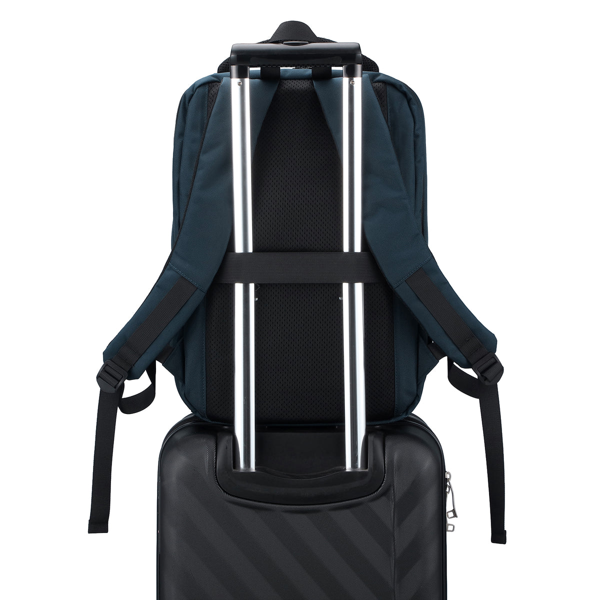 Brisby Rugzak Pro 1 – Laptoprugzak tot 15,7 inch voor Werk, School en Reizen – Waterafstotend – Met Tabletvak, Antidiefstalvak en Trolleysleeve - Blauw