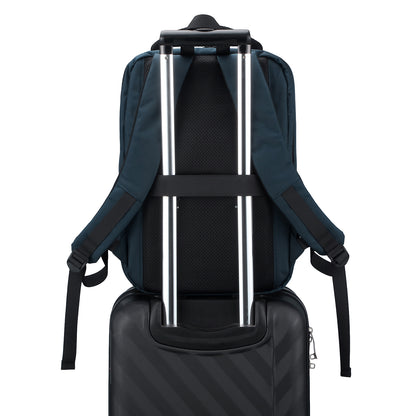 Brisby Rugzak Pro 1 – Laptoprugzak tot 15,7 inch voor Werk, School en Reizen – Waterafstotend – Met Tabletvak, Antidiefstalvak en Trolleysleeve - Blauw