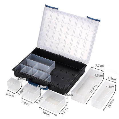 Packaway 5 Delige Draagbare Luxe  Assortimentsdoos, Assortimentskoffer Met 65 Uitneembare bakjes.