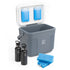 Koelbox 22L grijs SET - Tot maximaal 40 uur isolatie - incl. 4 450ml koelelementen en 2 zwarte 500ml thermosflessen